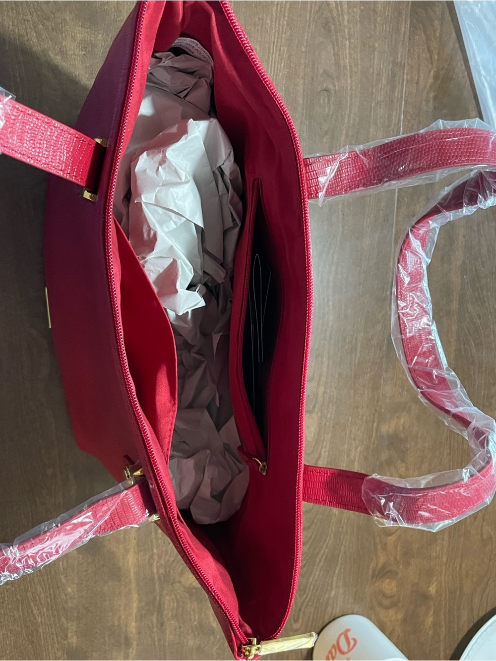 Joy Mangano Red Tote Bag